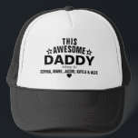 This Awesome Daddy Father Belongs to Kids Names Trucker Hat<br><div class="desc">This Awesome Daddy Father Belongs to Kids Names Trucker Hat</div>