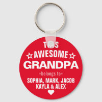 This Awesome Grandpa Belongs To Father's Day Red