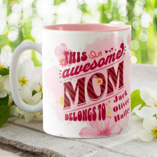 This Awesome Mum Belongs To Personalised  Two-Tone Coffee Mug