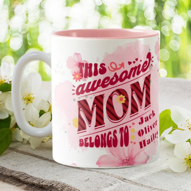 This Awesome Mum Belongs To Personalised  Two-Tone Coffee Mug (Creator Uploaded)