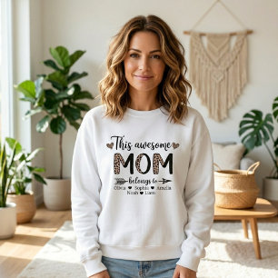 This Awesome Mum Bold Leopard Mama Style Sweatshirt
