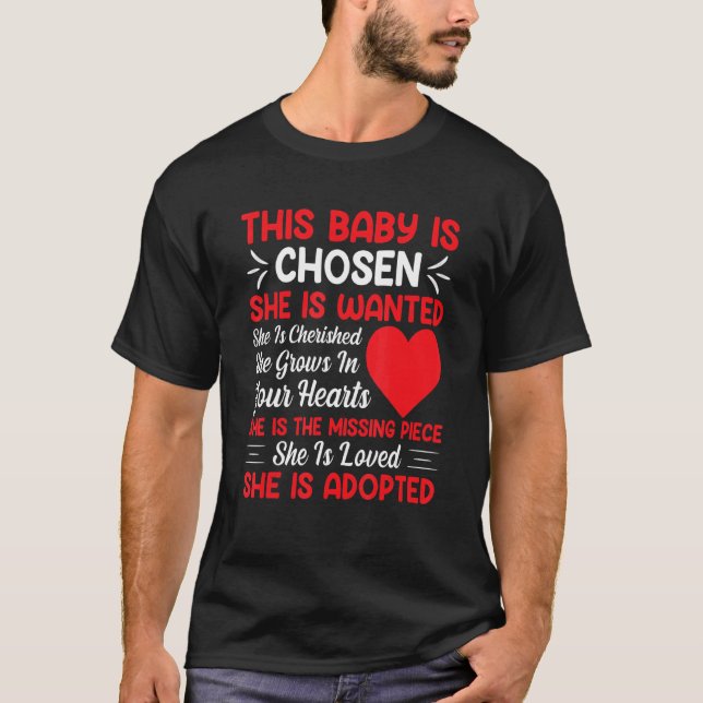This Baby Is Chosen Fun Adoption Adopted Adopt Kid T-Shirt (Front)