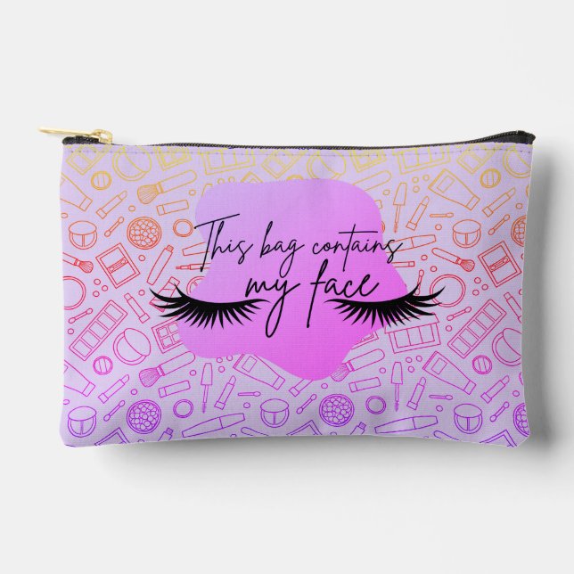 This Bag Contains My Face small makeup bag (Front)