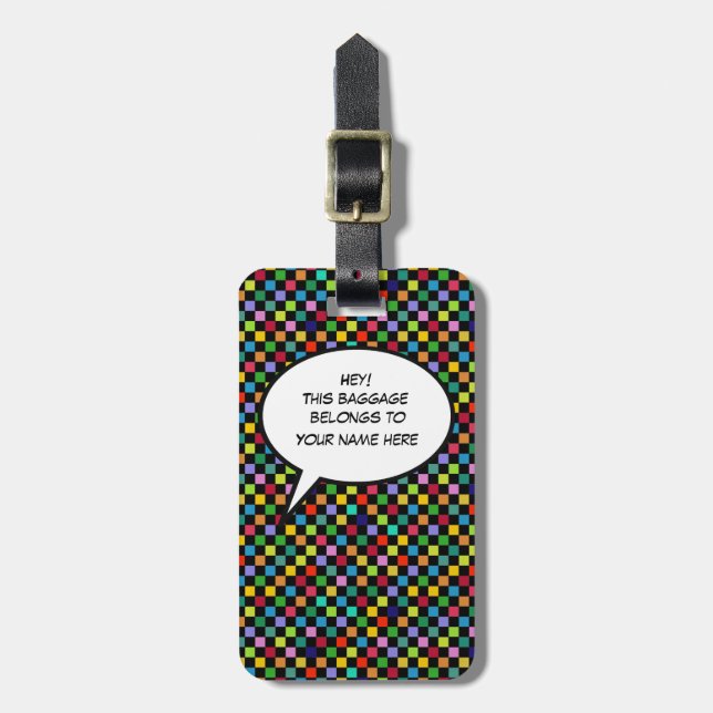 this baggage belongs to "name" luggage tag (Front Vertical)