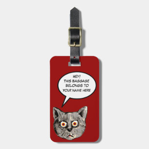 this baggage belongs to the cat luggage tag