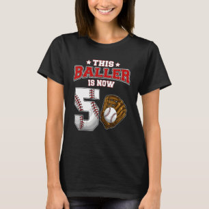 This Baller Is Now 5 Years Old Baseball Players 5t T-Shirt