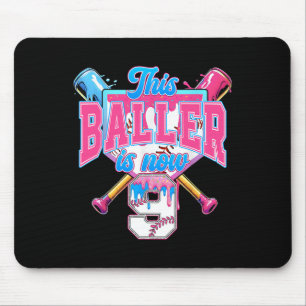 This Baller Is Now 9 Ice Cream Drip Baseball 9th B Mouse Pad