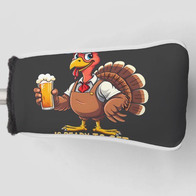 This bartender is ready to get blasted golf head cover (Front)