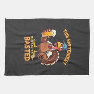 This bartender is ready to get blasted tea towel