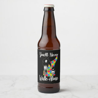 This beautiful design for a father and daughter gr beer bottle label