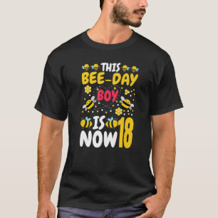 This Bee Day Boy Is Now 18 18th Birthday Party 18  T-Shirt