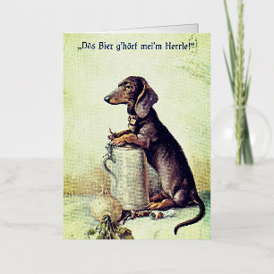 This beer belongs to my master! foil greeting card