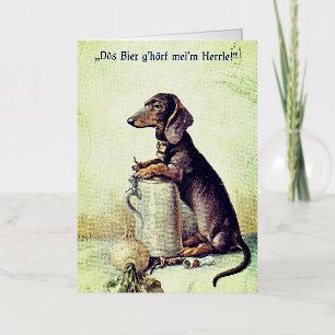 This beer belongs to my master! foil greeting card