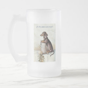 This beer belongs to my master! frosted glass beer mug