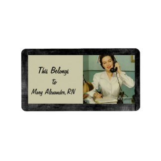 This Belongs to a Cool Nurse Retro Label