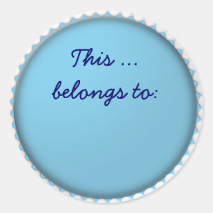 this belongs to classic round sticker