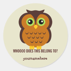 THIS BELONGS TO CLASSIC ROUND STICKER