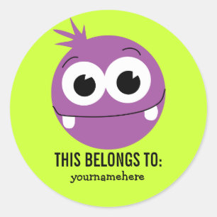 THIS BELONGS TO CLASSIC ROUND STICKER