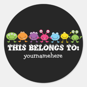 THIS BELONGS TO Cute Alien Stickers