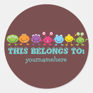 THIS BELONGS TO Cute Alien Stickers