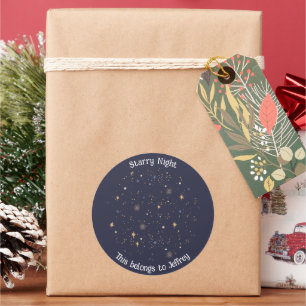 This Belongs to Kids Starry Night Sky Stars Classic Round Sticker