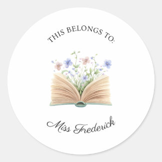 This Belongs to Labels, Teachers Classic Round Sticker