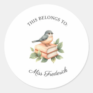 This Belongs to Labels, Teachers Classic Round Sticker