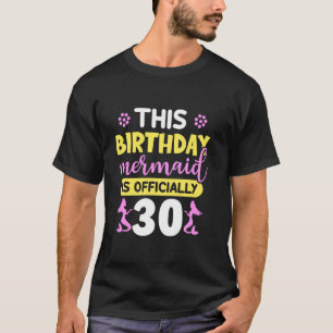 This Birthday Mermaid Is 30 Boys Mermaids Birthday T-Shirt