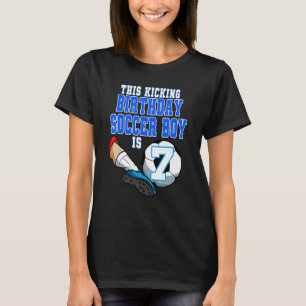 This Birthday Soccer Boy Is 7 Soccer Theme Birthda T-Shirt