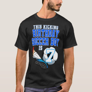 This Birthday Soccer Boy Is 7 Soccer Theme Birthda T-Shirt
