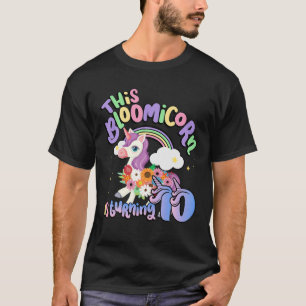This Bloomicorn Is Turning 10 Unicorn 10Th Birthda T-Shirt