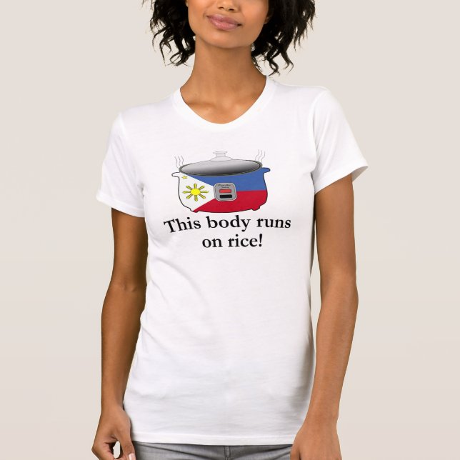 This Body Runs On Rice T-Shirt (Front)