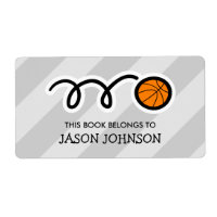This book belongs to basketball bookplate labels