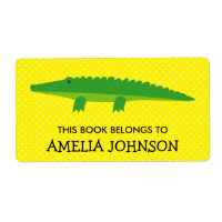 This book belongs to crocodile bookplate labels