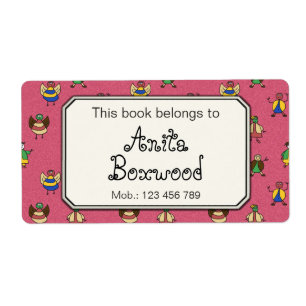 This Book Belongs To Custom Girl Name Stick People