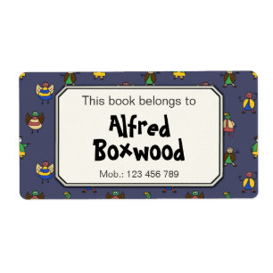 This Book Belongs To Custom Name Cartoon People