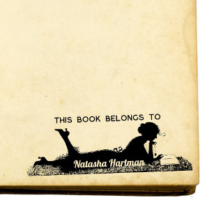 This Book Belongs To Custom Name Chic Personalised Self-inking Stamp