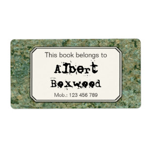 This Book Belongs To Custom Name Rock Texture