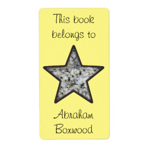 This Book Belongs To Custom Name Rock Texture Star