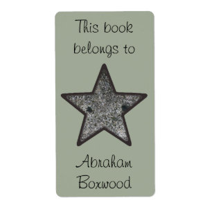 This Book Belongs To Custom Name Rock Texture Star