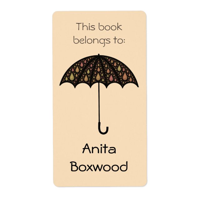 This Book Belongs To Custom Name Umbrella (Front)