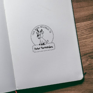 This Book Belongs To, Cute Deer, Child Book   Rubber Stamp