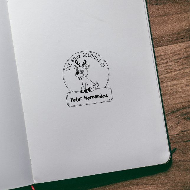This Book Belongs To, Cute Deer, Child Book   Rubber Stamp (Creator Uploaded)