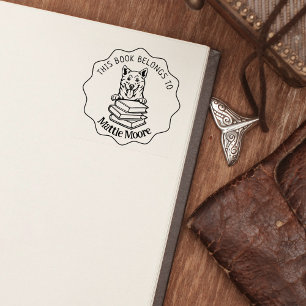 This Book Belongs To, Cute Shiba Inu Book   Rubber Stamp