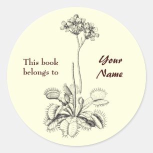 This Book Belongs To Floral Classic Round Sticker