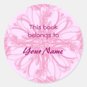 This Book Belongs To Flower Stickers