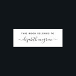 This Book Belongs To Handwritten Script Name Self-inking Stamp<br><div class="desc">Simple this book belongs to with your name.</div>