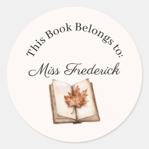 This Book Belongs to Labels, Teacher Stickers