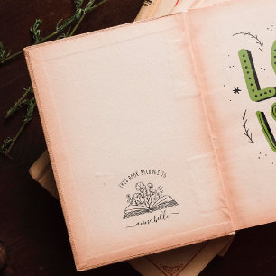 This Book Belongs To   Monogram Book Stamp