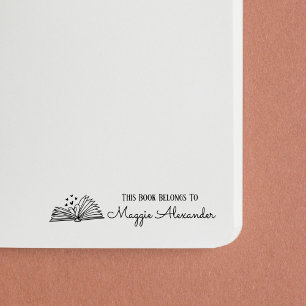 This Book Belongs To Name Bookplate Self-inking Stamp